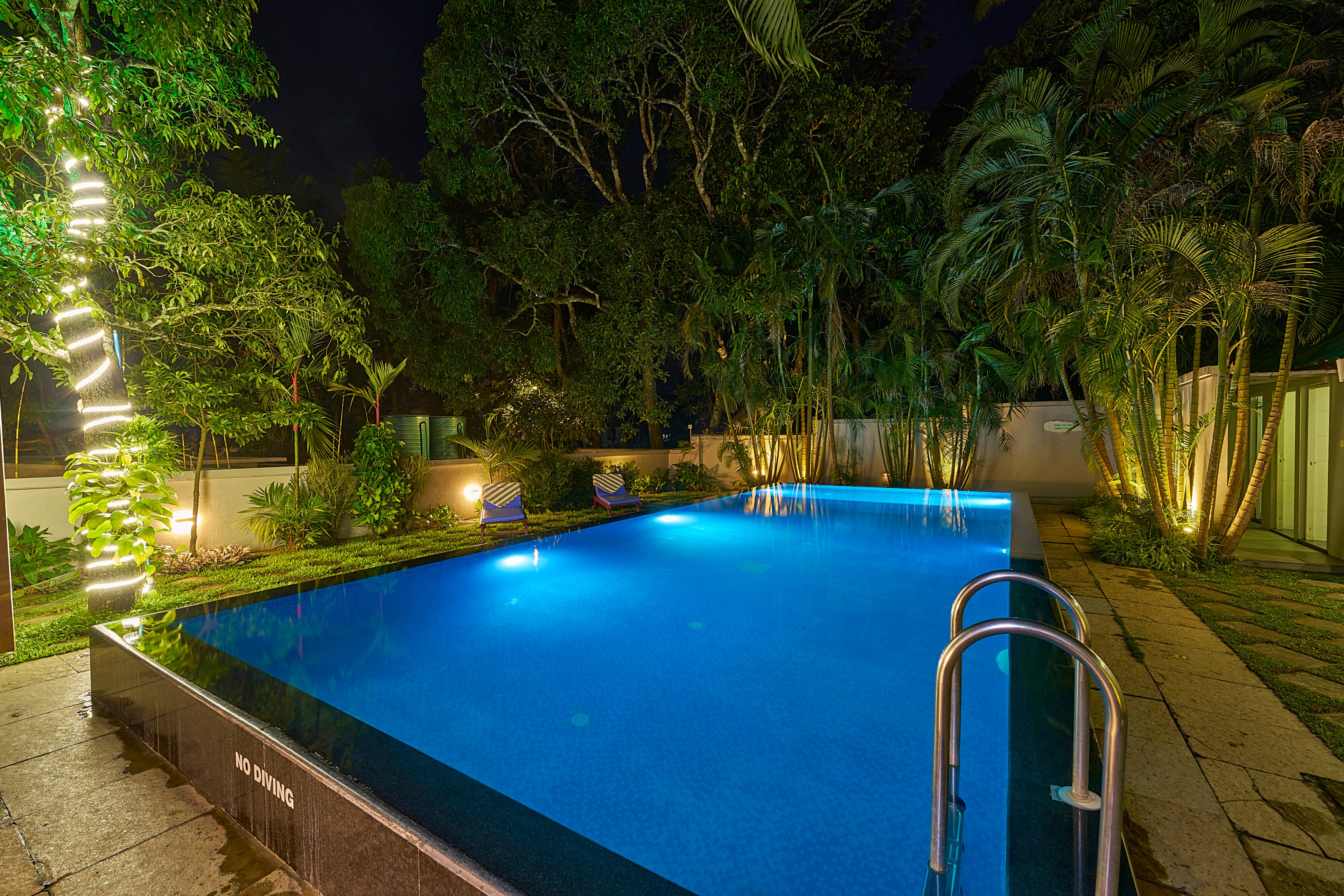 The Elephant Court Resort Nighttime Pool View